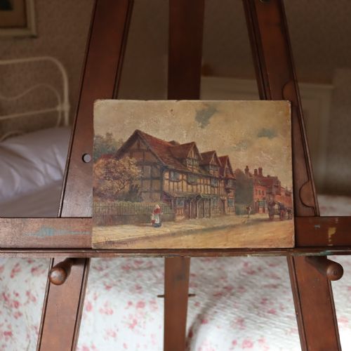 OLEOGRAPH ON BOARD OF SHAKESPEARES BIRTHPLACE BY W W QUATREMAIN - ADDITIONAL PHOTO 4