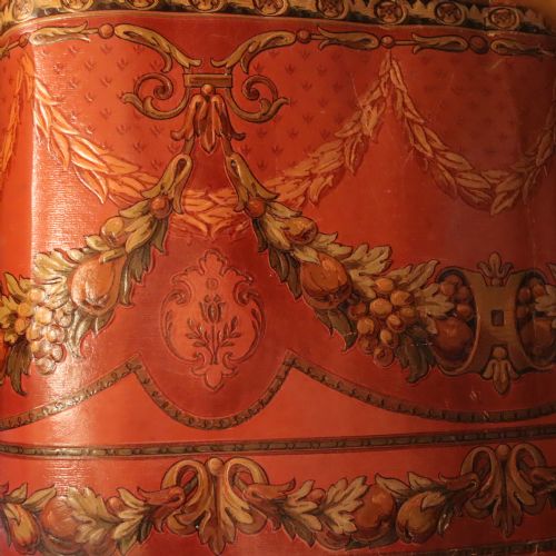 TWO EARLY ROLLS OF HEAVY EMBOSSED PAPER FOR TRADITIONALLY PAPERING HORIZONTALLY BELOW A DADO RAIL - ADDITIONAL PHOTO 2