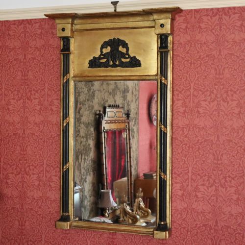 19th century egyptian revival pier mirror - CATEGORY: ANTIQUE MIRRORS - DATED 19TH CENTURY