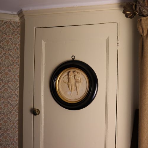19TH CENTURY WALL DOME WITH PARIAN WARE PLAQUE MAY MORNING - ADDITIONAL PHOTO 1
