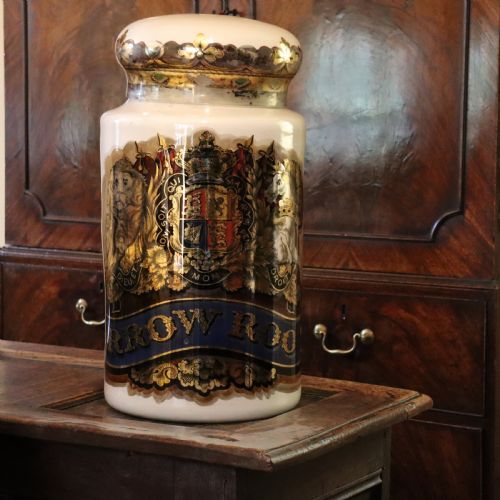 LARGE VICTORIAN GLASS PHARMACYAPOTHECARYCHEMIST SHOP DISPLAY JAR AND COVER - ADDITIONAL PHOTO 3