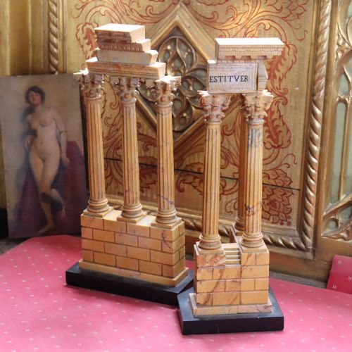 PAIR OF GIALLO ANTICO MARBLE GRAND TOUR MODELS - ADDITIONAL PHOTO 7