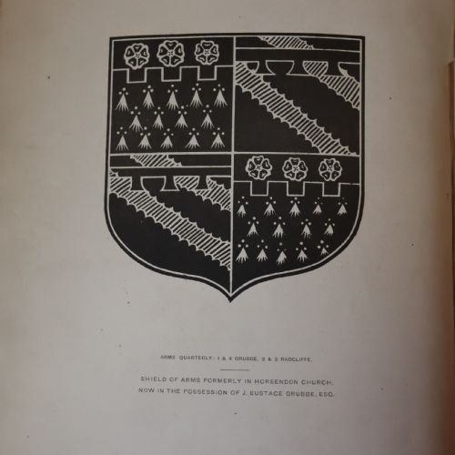 EARLY ENGLISH COAT OF ARMS CIRCA 1700 COMPLETE WITH THE GRUBBE FAMILY BOOK - ADDITIONAL PHOTO 2
