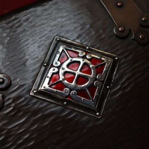 ARTS CRAFTS COPPER SILVER AND RED ENAMEL BOX BY THE GUILD OF HANDICRAFT LTD CHIPPING CAMPDEN CIRCA 1904 - ADDITIONAL PHOTO 2