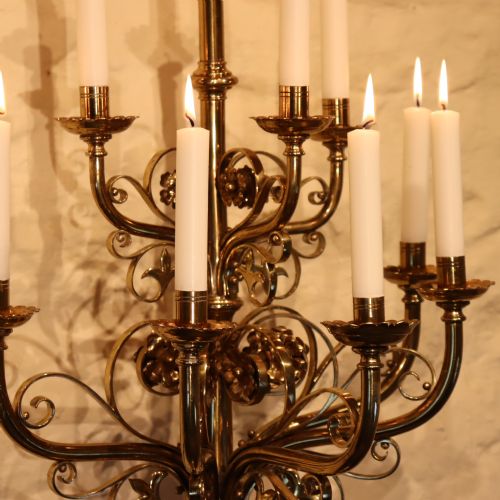 IMPRESSIVE PAIR OF 19TH CENTURY GOTHIC CANDELABRA - ADDITIONAL PHOTO 1