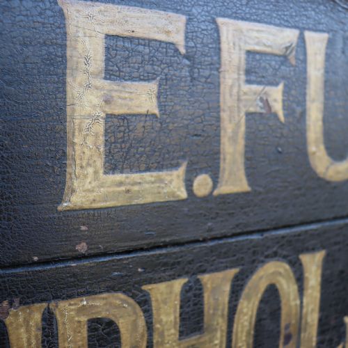 VICTORIAN PAINTED TRADE SIGN FOR E FULLER UPHOLSTERER - ADDITIONAL PHOTO 6
