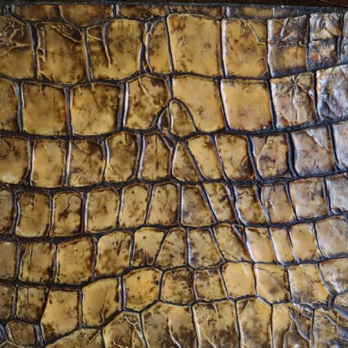 TAXIDERMY CROCODILE SKIN DESK TIDY BY ROWLAND WARD OF LONDON CIRCA 1920 - ADDITIONAL PHOTO 5