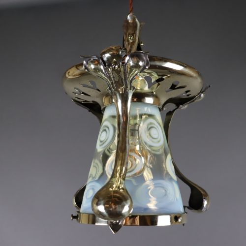 ARTS CRAFTS CEILING LIGHT CIRCA 1900 - ADDITIONAL PHOTO 3