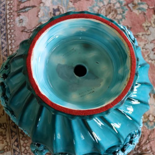 LATE VICTORIAN CLEMENT MASSIER LUSTER GLAZE EARTHENWARE JARDINIERE AND GRIFFIN STAND CIRCA 1900 - ADDITIONAL PHOTO 2