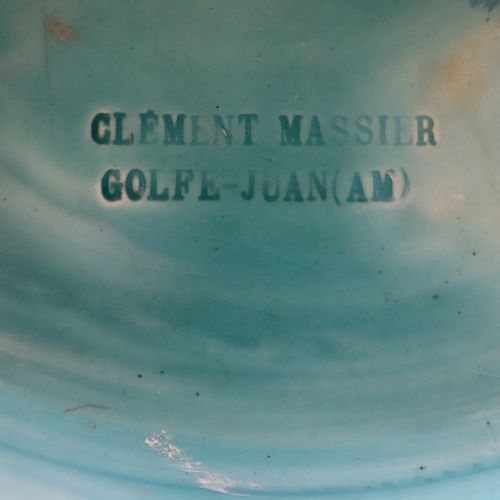LATE VICTORIAN CLEMENT MASSIER LUSTER GLAZE EARTHENWARE JARDINIERE AND GRIFFIN STAND CIRCA 1900 - ADDITIONAL PHOTO 3