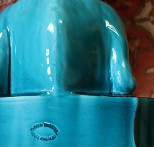 LATE VICTORIAN CLEMENT MASSIER LUSTER GLAZE EARTHENWARE JARDINIERE AND GRIFFIN STAND CIRCA 1900 - ADDITIONAL PHOTO 4