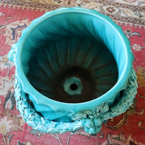 LATE VICTORIAN CLEMENT MASSIER LUSTER GLAZE EARTHENWARE JARDINIERE AND GRIFFIN STAND CIRCA 1900 - ADDITIONAL PHOTO 6