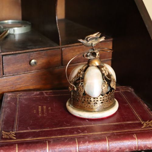 ANTIQUE FRENCH PALAIS ROYAL DINNER BELL - ADDITIONAL PHOTO 1