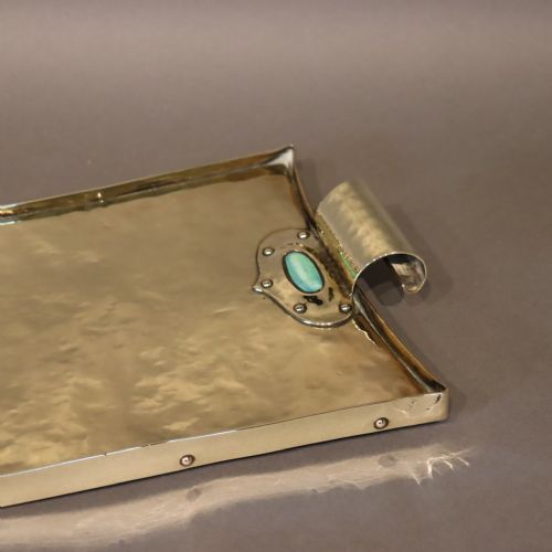 AN ARTS CRAFTS BRASS TRAY CIRCA 1910 - ADDITIONAL PHOTO 1