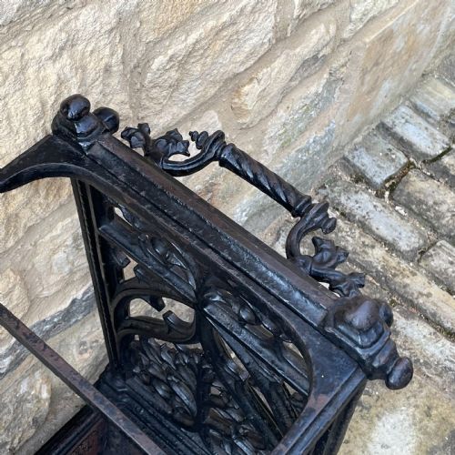 CAST IRON VICTORIAN GOTHIC STICK STAND - ADDITIONAL PHOTO 1