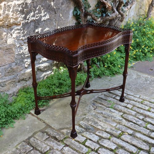 mahogany silver table by howard sons - CATEGORY: ANTIQUE TABLES - DATED 1910