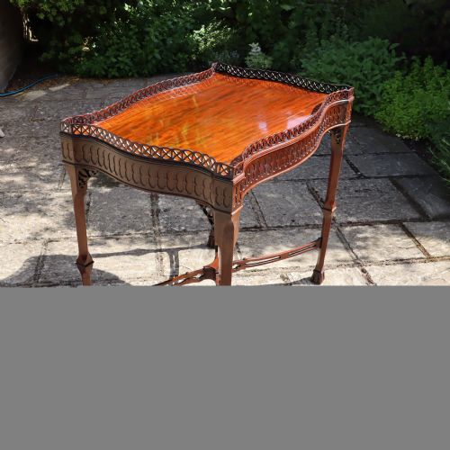 MAHOGANY SILVER TABLE BY HOWARD SONS - ADDITIONAL PHOTO 3