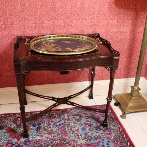 MAHOGANY SILVER TABLE BY HOWARD SONS - ADDITIONAL PHOTO 4
