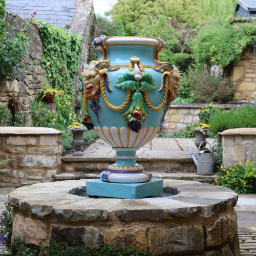 A MONUMENTAL MINTON MAJOLICA 'BACCHUS' VASE CIRCA 1880 - ADDITIONAL PHOTO 4