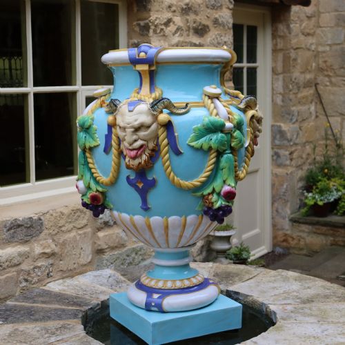 A MONUMENTAL MINTON MAJOLICA 'BACCHUS' VASE CIRCA 1880 - ADDITIONAL PHOTO 5
