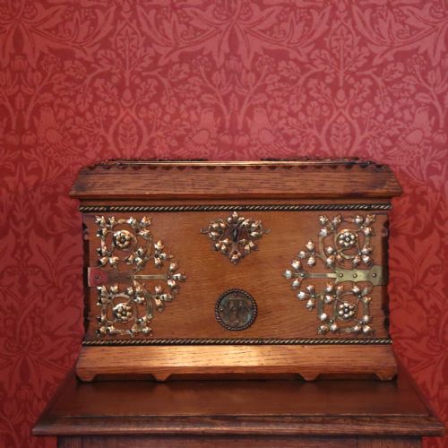 A VICTORIAN COUNTRY HOUSE LETTER BOX IN THE MANNER OF AWN PUGIN - ADDITIONAL PHOTO 1