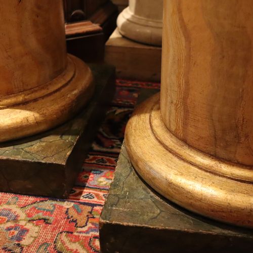 LARGE PAIR OF FAUX SIENNA MARBLE COLUMNS - ADDITIONAL PHOTO 6
