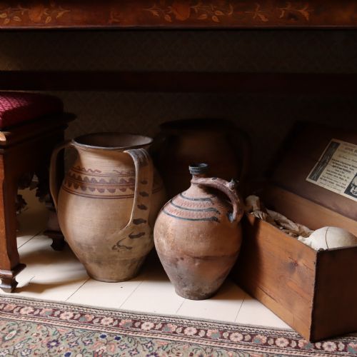 THREE 19TH CENTURY MEDITERRANEAN PAINTED POTTERY VESSELS - ADDITIONAL PHOTO 1