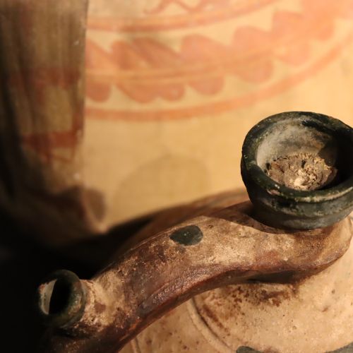 THREE 19TH CENTURY MEDITERRANEAN PAINTED POTTERY VESSELS - ADDITIONAL PHOTO 2