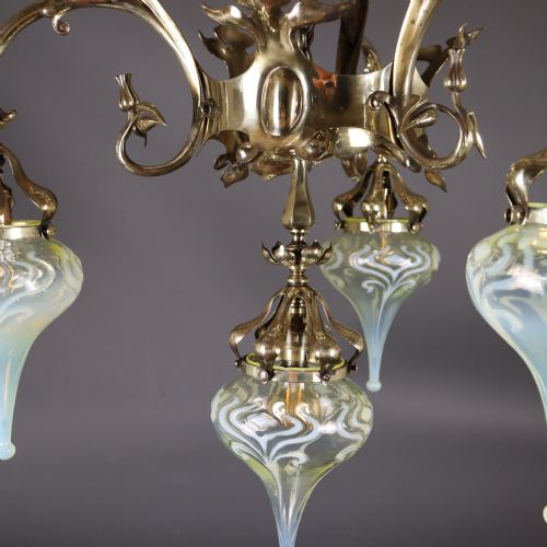 LARGE ART NOUVEAU CEILING LIGHT - ADDITIONAL PHOTO 3