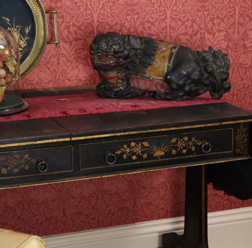 LATE 18TH CENTURY CHINESE CARVED WOOD FOO DOG - ADDITIONAL PHOTO 5