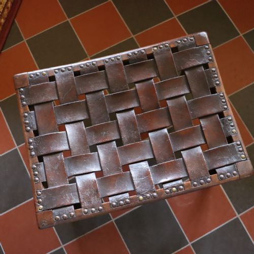 AN ARTS AND CRAFTS STOOL BY ARTHUR W SIMPSON OF KENDAL - ADDITIONAL PHOTO 3