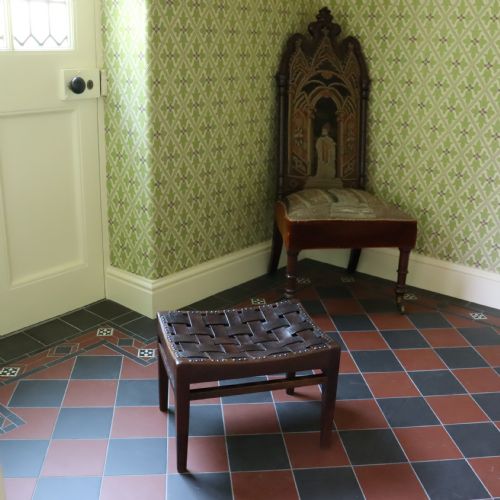 AN ARTS AND CRAFTS STOOL BY ARTHUR W SIMPSON OF KENDAL - ADDITIONAL PHOTO 4