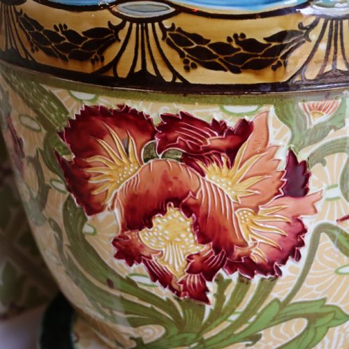 LARGE MINTON SECESSIONIST JARDINIERE AND STAND - ADDITIONAL PHOTO 3