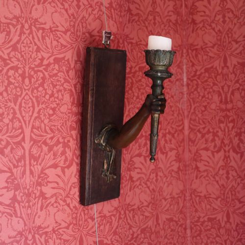 PAIR OF BRONZE WALL CANDLE SCONCES - ADDITIONAL PHOTO 11