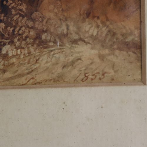 GRAND TOUR WATER COLOUR PAINTING AQUEDUCT OF CLAUDIUS IN THE ROMAN CAMPAGNA BY FRANZ KNEBEL SIGNED DATED - ADDITIONAL PHOTO 2