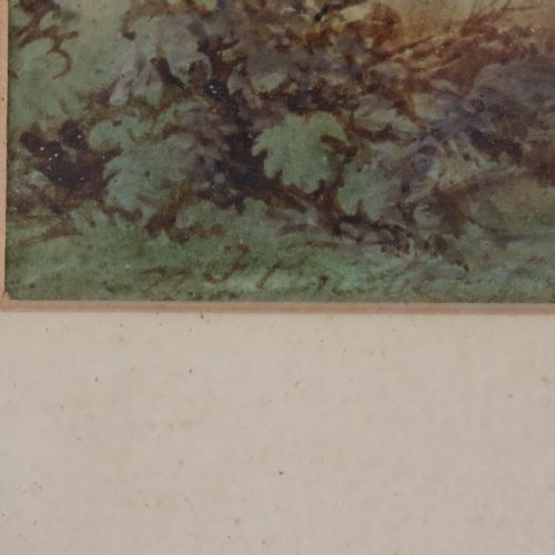 GRAND TOUR WATER COLOUR PAINTING AQUEDUCT OF CLAUDIUS IN THE ROMAN CAMPAGNA BY FRANZ KNEBEL SIGNED DATED - ADDITIONAL PHOTO 3