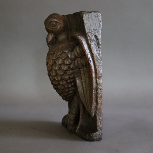 RARE ENGLISH 17TH CENTURY RELIGIOUS OAK CARVING OF THE VULNING PELICAN - ADDITIONAL PHOTO 9