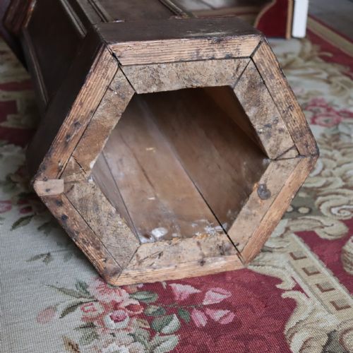 A 19TH CENTURY MAHOGANY AND GRAIN PAINTED PINE COLUMN - ADDITIONAL PHOTO 4
