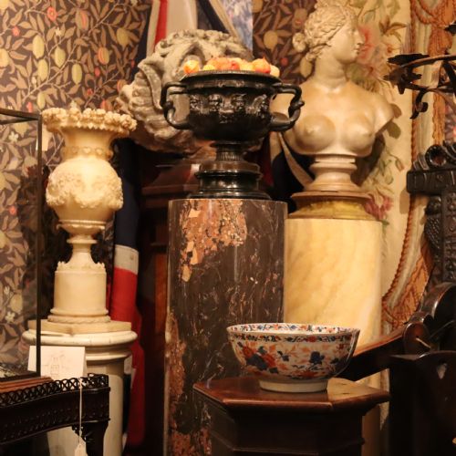 A 19TH CENTURY MAHOGANY AND GRAIN PAINTED PINE COLUMN - ADDITIONAL PHOTO 6