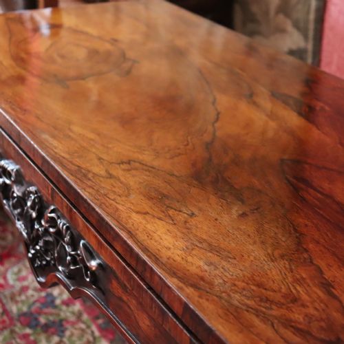 WILLIAM IV ENGLISH ROSEWOOD PEDESTAL FOLD OVER CARD TABLE - ADDITIONAL PHOTO 9