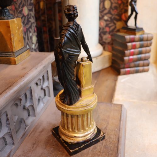 GRAND TOUR CARVED WOOD FIGURE OF THE GODDESS FORTUNA CIRCA 1790 - ADDITIONAL PHOTO 5