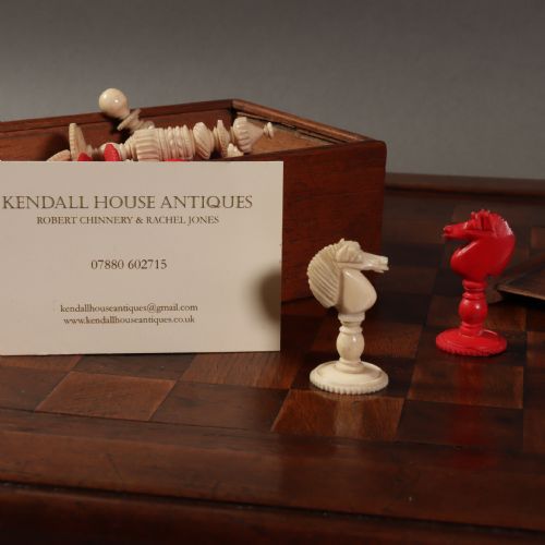 BARLEY CORN CHESS SET ENGLISH EARLY 19TH CENTURY - ADDITIONAL PHOTO 3