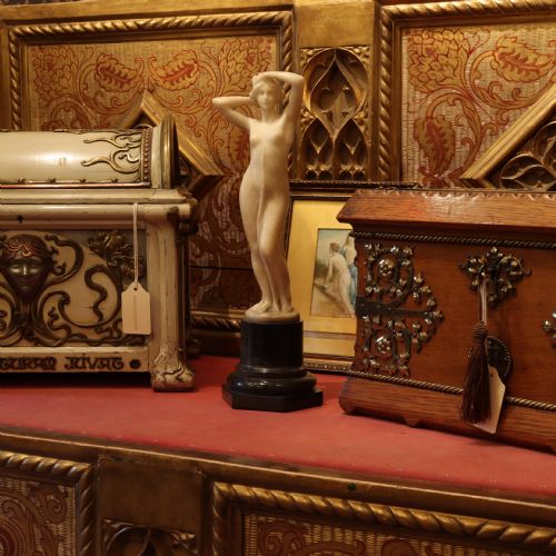 CARVED ALABASTER NUDE FIGURE BY FRITZ KOCHENDORFER CIRCA 1900 - ADDITIONAL PHOTO 2