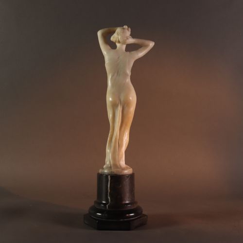 CARVED ALABASTER NUDE FIGURE BY FRITZ KOCHENDORFER CIRCA 1900 - ADDITIONAL PHOTO 6