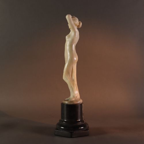 CARVED ALABASTER NUDE FIGURE BY FRITZ KOCHENDORFER CIRCA 1900 - ADDITIONAL PHOTO 8