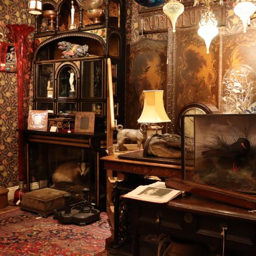 AESTHETIC MOVEMENT EBONISED MAHOGANY AND GILT HIGHLIGHTED CABINET - ADDITIONAL PHOTO 2
