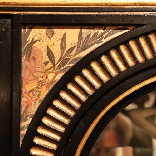 AESTHETIC MOVEMENT EBONISED MAHOGANY AND GILT HIGHLIGHTED CABINET - ADDITIONAL PHOTO 8
