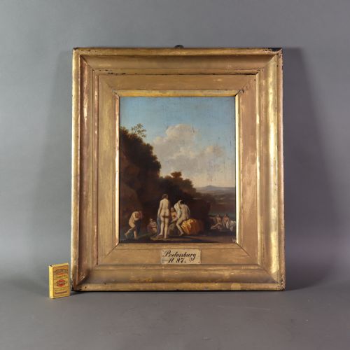 17TH CENTURY PAINTING BATHING NUDES IN LANDSCAPE BY CORNELIS VAN POELENBURGH A FAMOUS DUTCH PAINTER FROM THE GOLDEN AGE - ADDITIONAL PHOTO 2