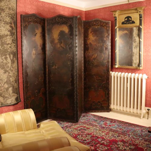 19TH CENTURY FOURFOLD PAINTED SCREEN - ADDITIONAL PHOTO 3