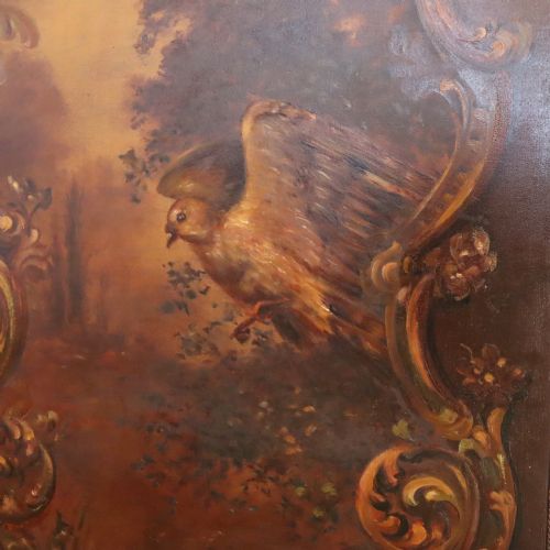 19TH CENTURY FOURFOLD PAINTED SCREEN - ADDITIONAL PHOTO 8